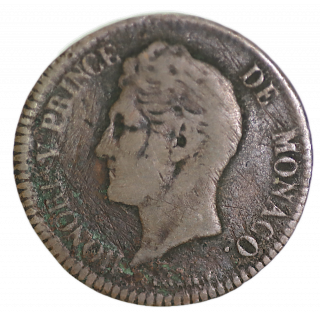 5 Centimes Monaco 1837 MC, Honore V