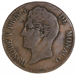 5 Centimes Monaco 1838 MC, Honore V