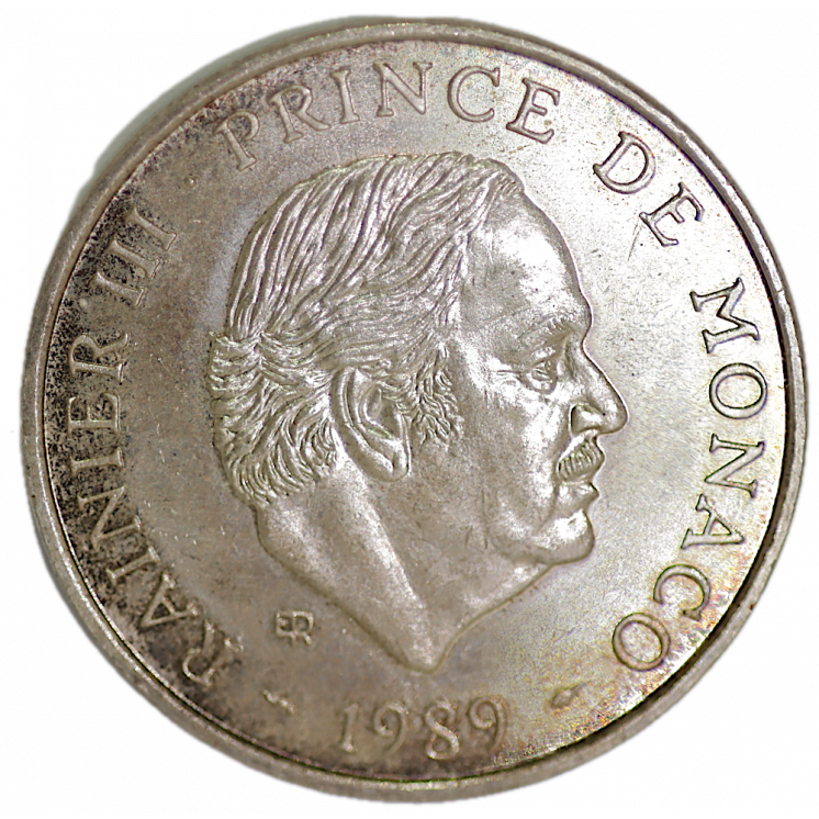 100 Francs Monaco Rainier III 1989, Argent