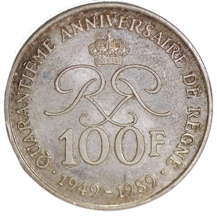 100 Francs Monaco Rainier III 1989, Argent