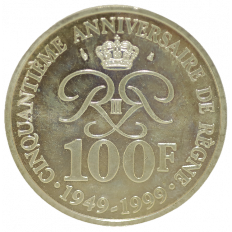 100 Francs Monaco Rainier III 1999, Argent