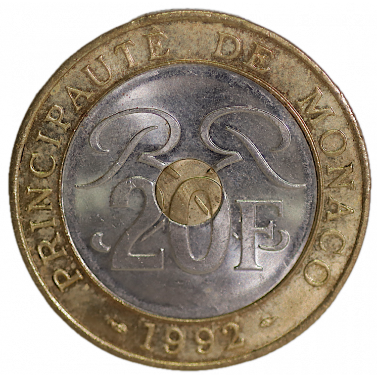 20 Francs Monaco 1992, Palais princier