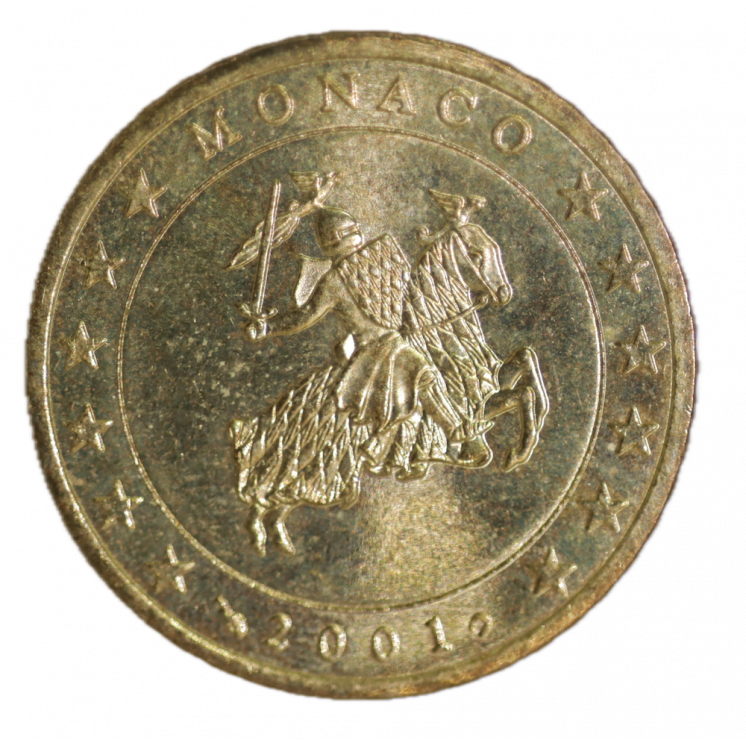 50 Centimes Euros Monaco 2001