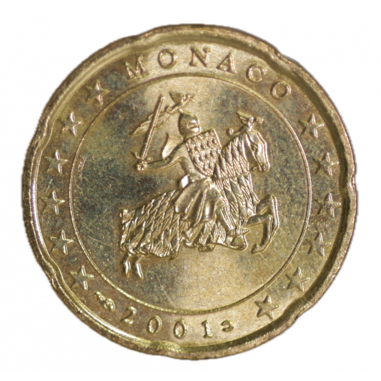 20 Centimes Euros Monaco 2001