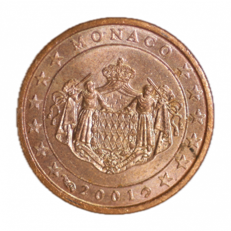 1 Centime Euros Monaco 2001