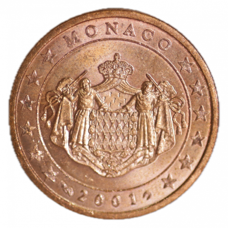 2 Centimes Euros Monaco 2001