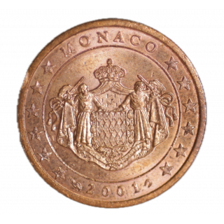 2 Centimes Euros Monaco 2001