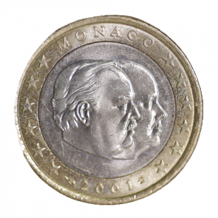 1 Euro 2001 Principauté Monaco Princes Raignier III et Albert II