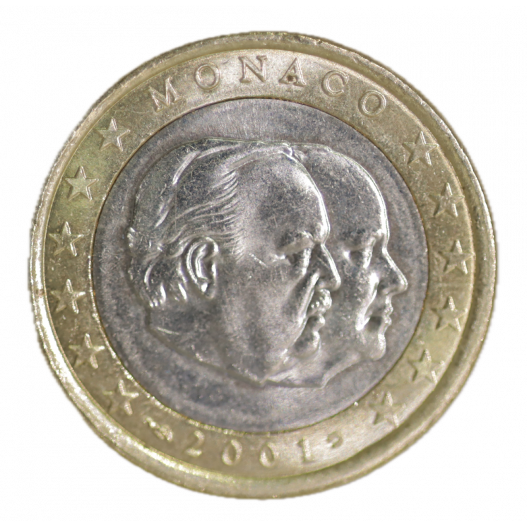 1 Euro 2001 Principauté Monaco Princes Raignier III et Albert II