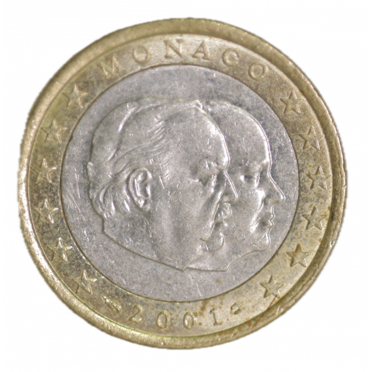 1 Euro 2001 Principauté Monaco Princes Raignier III et Albert II