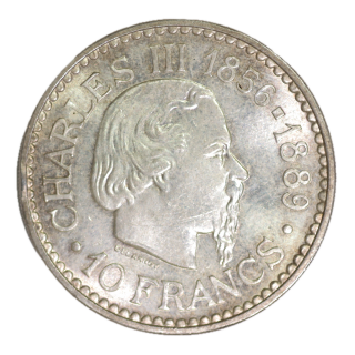 10 Francs Charles III, Monaco 1966