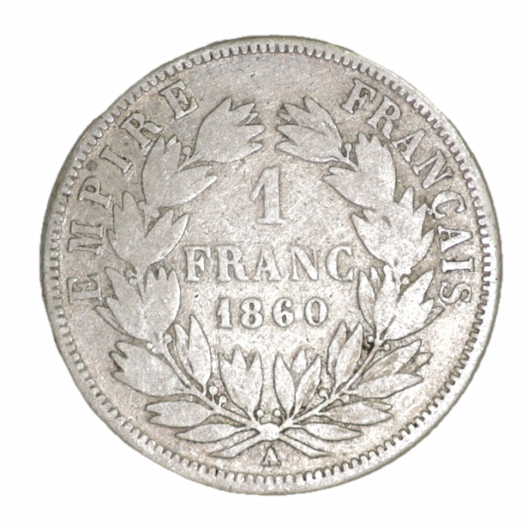 1 Franc, Napoléon III, 1860 A