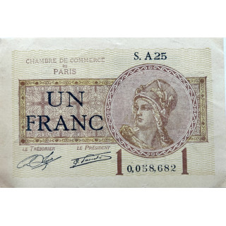 1 Franc, Chambre de commerce de Paris, Mars 1920