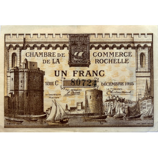 1 Franc, Chambre de Commerce de La Rochelle, 1915