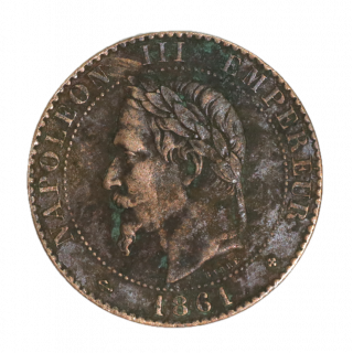 2 Centime Napoléon III 1861 BB (Strasbourg)