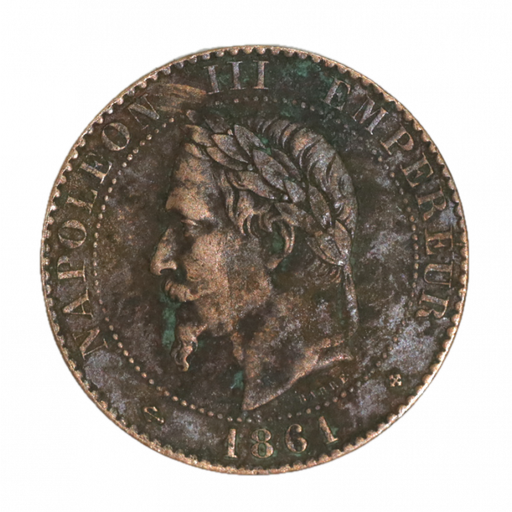 2 Centime Napoléon III 1861 BB (Strasbourg)