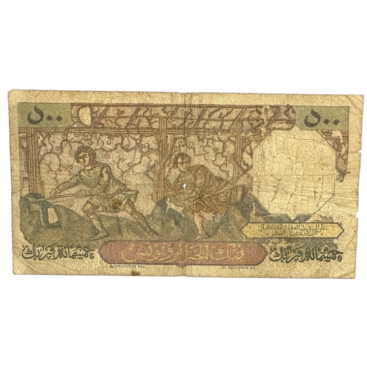 Billet 500 Francs Algérie 11-3-1954