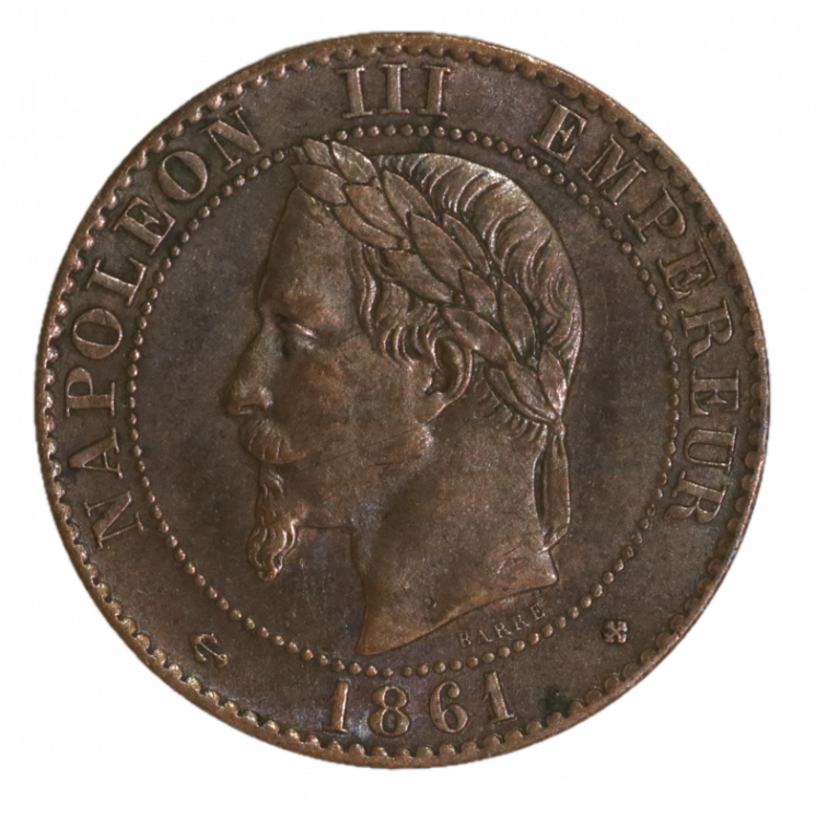 2 Centime Napoléon III 1861 BB (Strasbourg), TTB