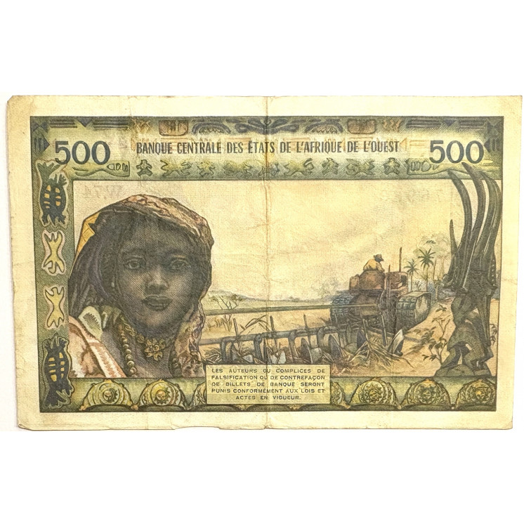 Billet 500 Francs de la Banque centrale des états d'Afrique de l'Ouest