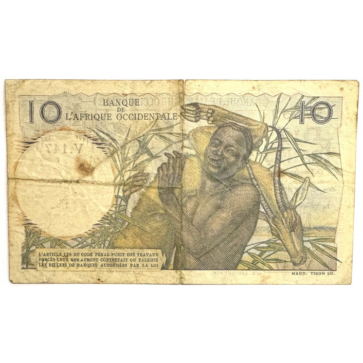 Billet 10 Francs Afrique occidentale 28-10-1954