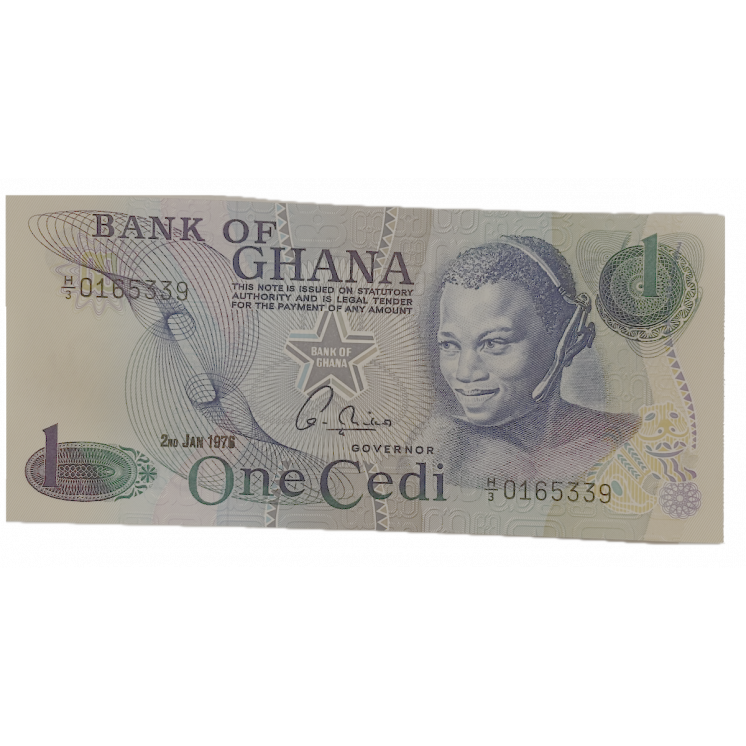 Billet 1 Cedis 2nd JAN 1976 Ghana