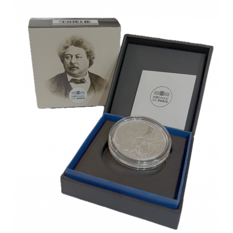 2024 - 10 Euros Alexandre Dumas, série l'Art de la plume, Argent, Monnaie de Paris