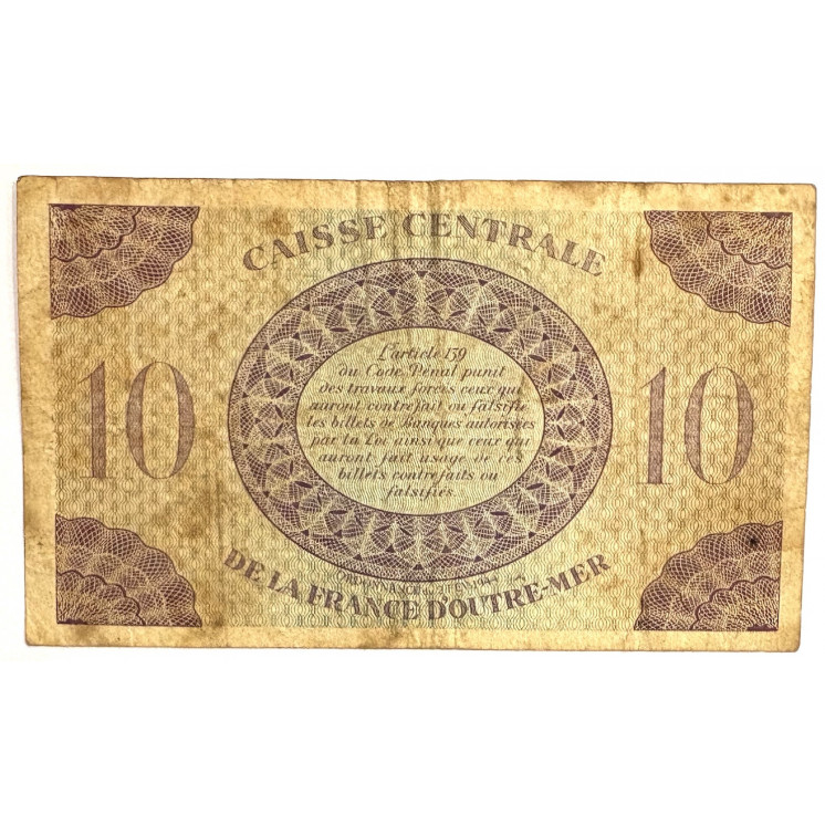 10 Francs caisse centrale de la France d'outre mer