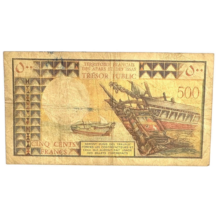 Billet de 500 Francs Afars et Issas