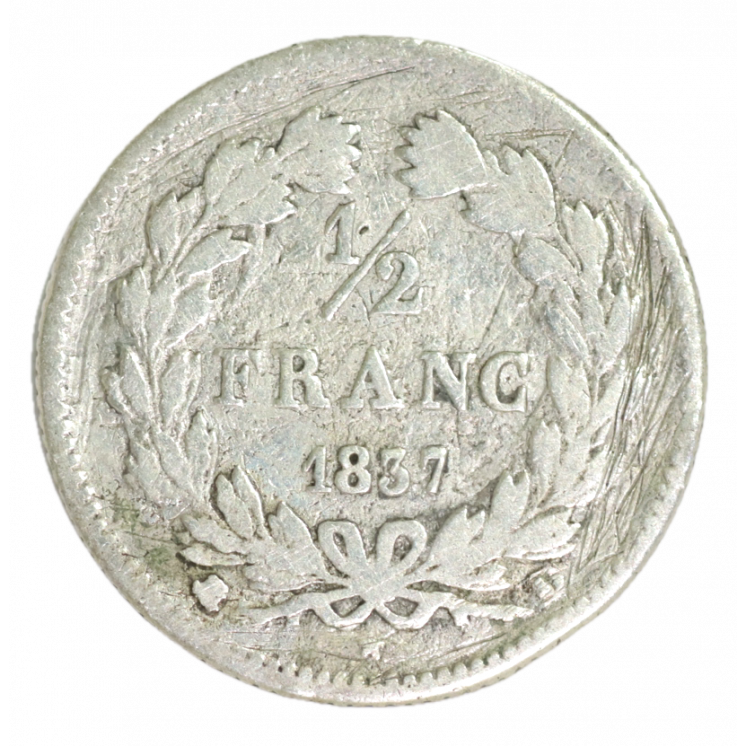 1/2 Franc 1837, Louis Philippe Ier