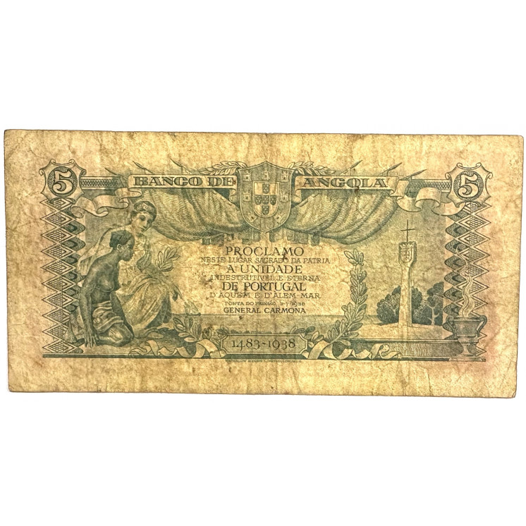 Billet de 5 Angolares 1er janvier 1947