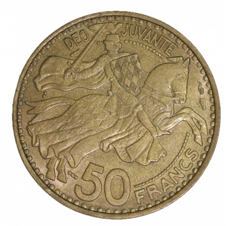 50 francs, Rainier III, Monaco 1950