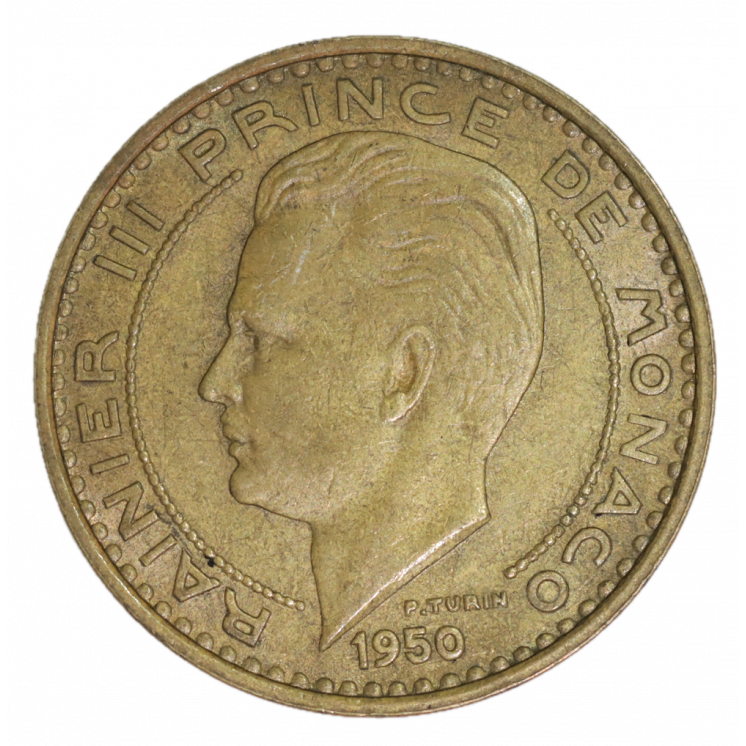 50 francs, Rainier III, Monaco 1950