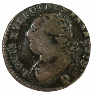 12 Deniers, 1792 Q (Perpignan), Louis XVI