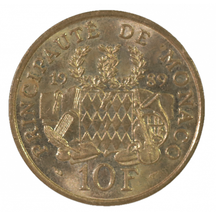 10 Francs 1989, Monaco, Fondation Prince Pierre