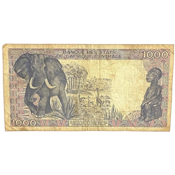 Billet 1000 Francs République centrafricaine 1-01-1986