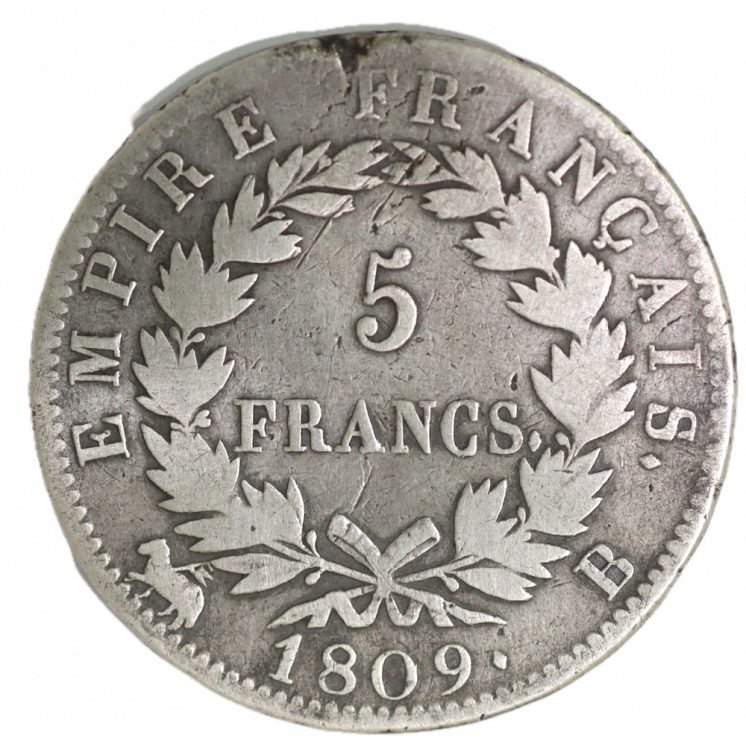 5 Francs 1809 B Napoléon