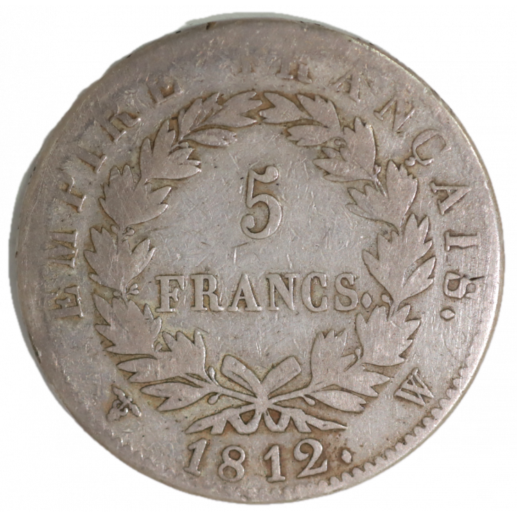 5 Francs 1812 W Napoléon