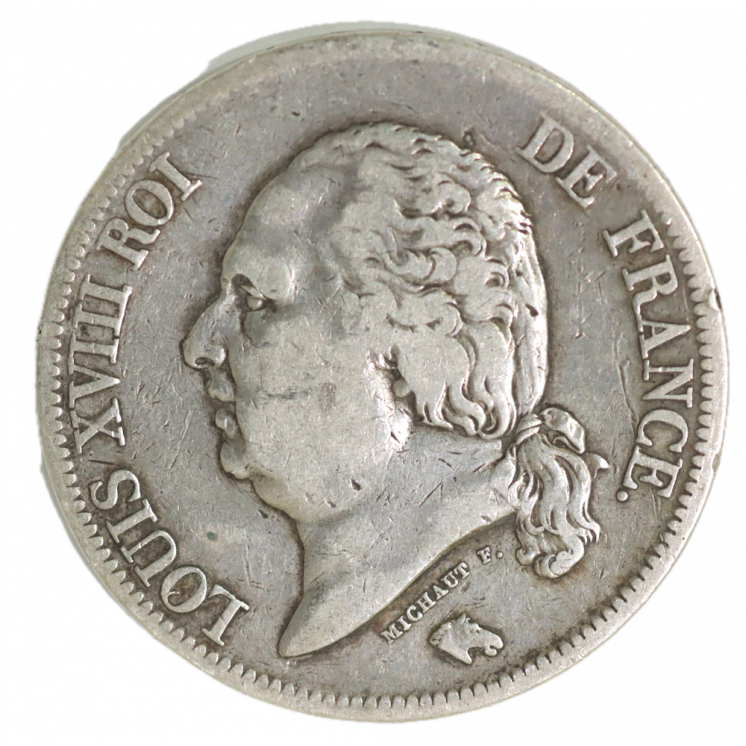 5 Francs 1818 B (Rouen) Louis XVIII