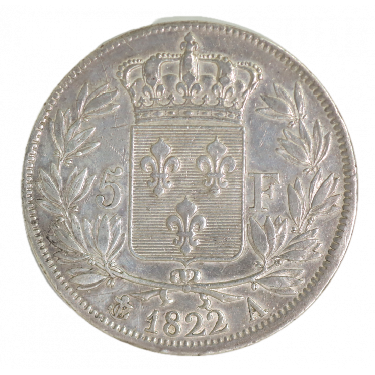 5 Francs 1822 A (Paris) Louis XVIII