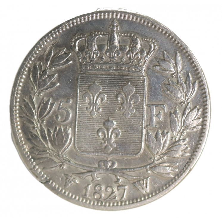 5 Francs 1827 W (Lille) Charles X