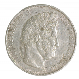 5 Francs 1845 W (Lille) Louis Philippe Ier