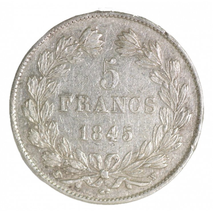 5 Francs 1845 W (Lille) Louis Philippe Ier