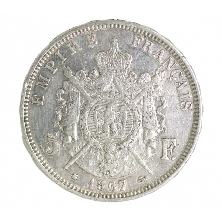 5 Francs 1867 A (Paris) Napoléon III