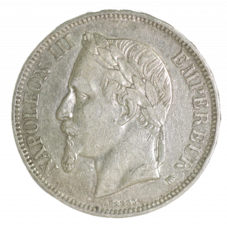 5 Francs 1868 BB (Strasbourg) Napoléon III