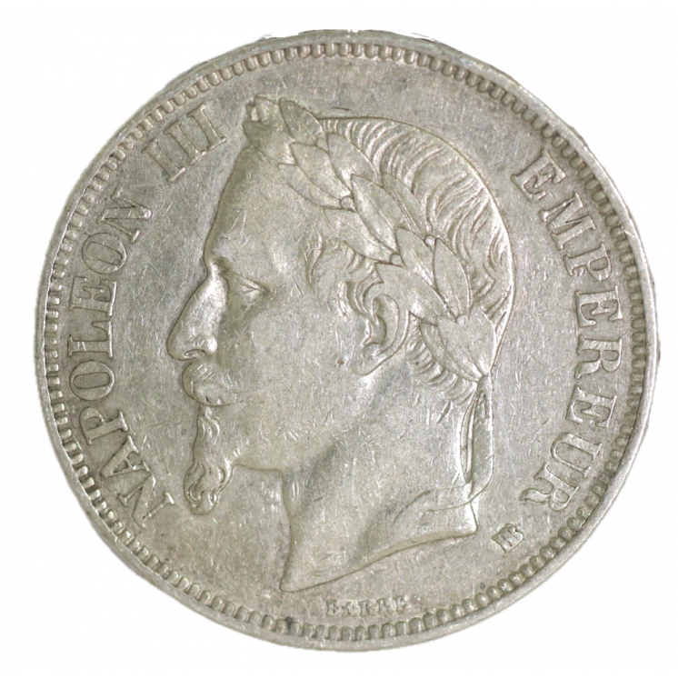 5 Francs 1868 BB (Strasbourg) Napoléon III