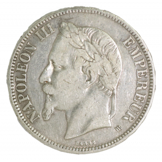 5 Francs 1869 BB (Strasbourg) Napoléon III