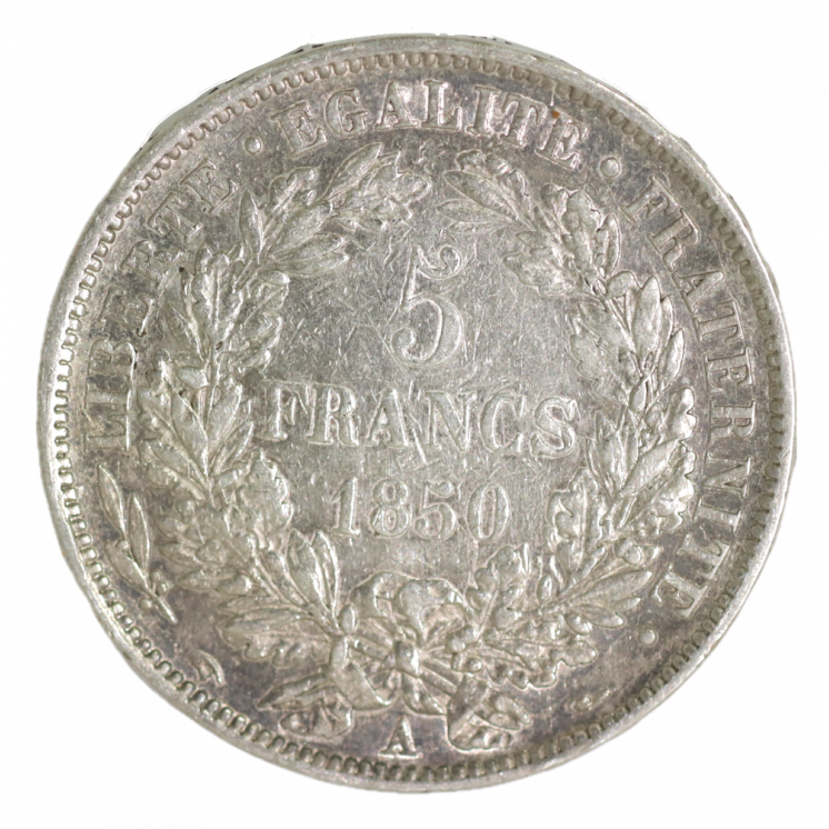 5 Francs 1850 Cérès A (Paris)