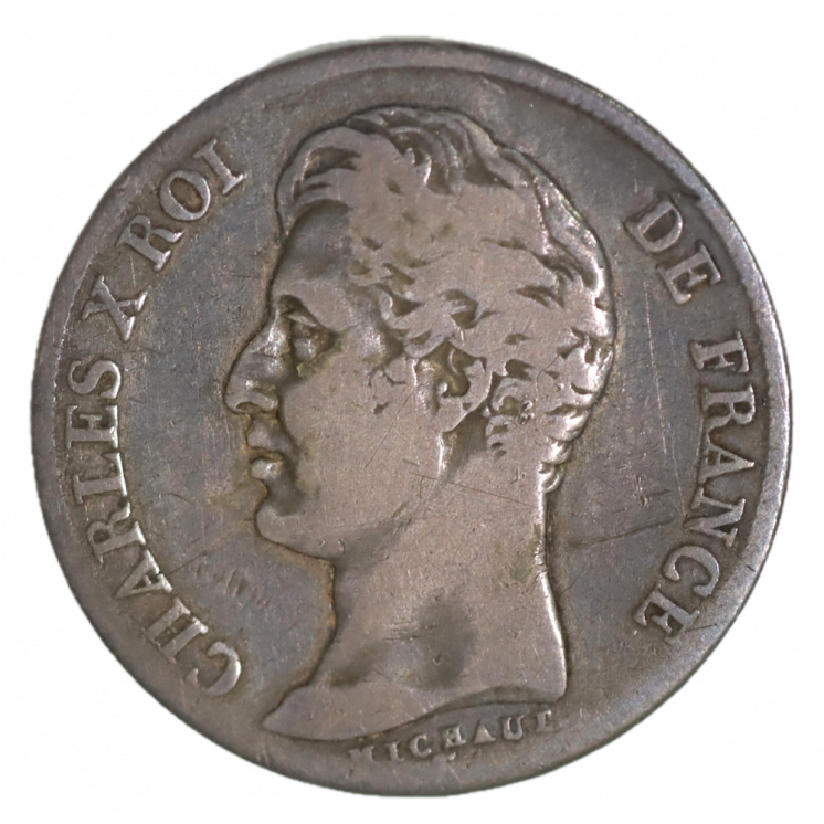 1 Franc 1827 T (Nantes) Charles X