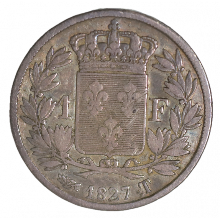 1 Franc 1827 T (Nantes) Charles X