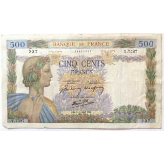 500 Francs, La Paix, 7-1-1943